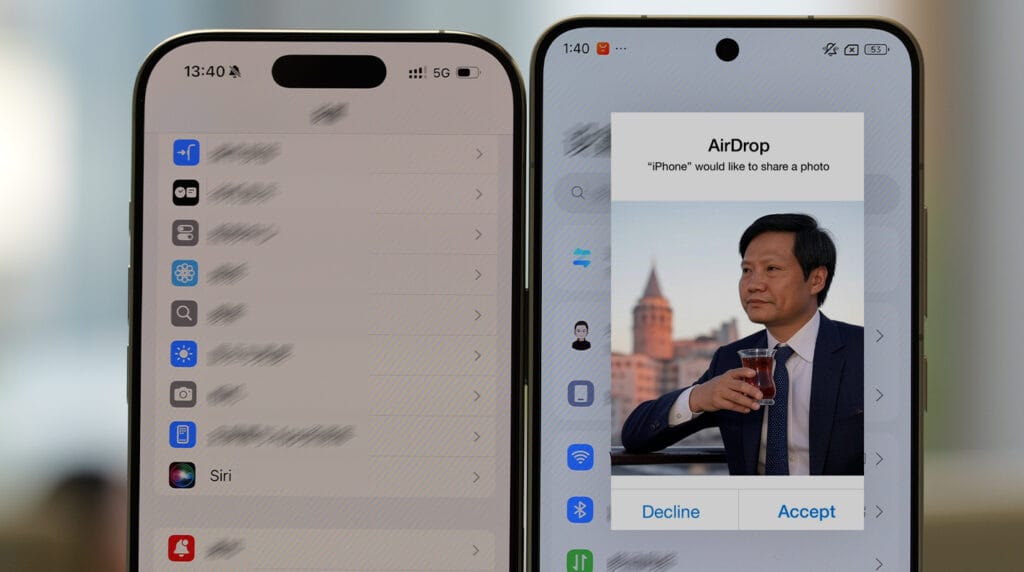 AirDrop на Xiaomi HyperOS 3: быстрый обмен файлами между Android и iOS